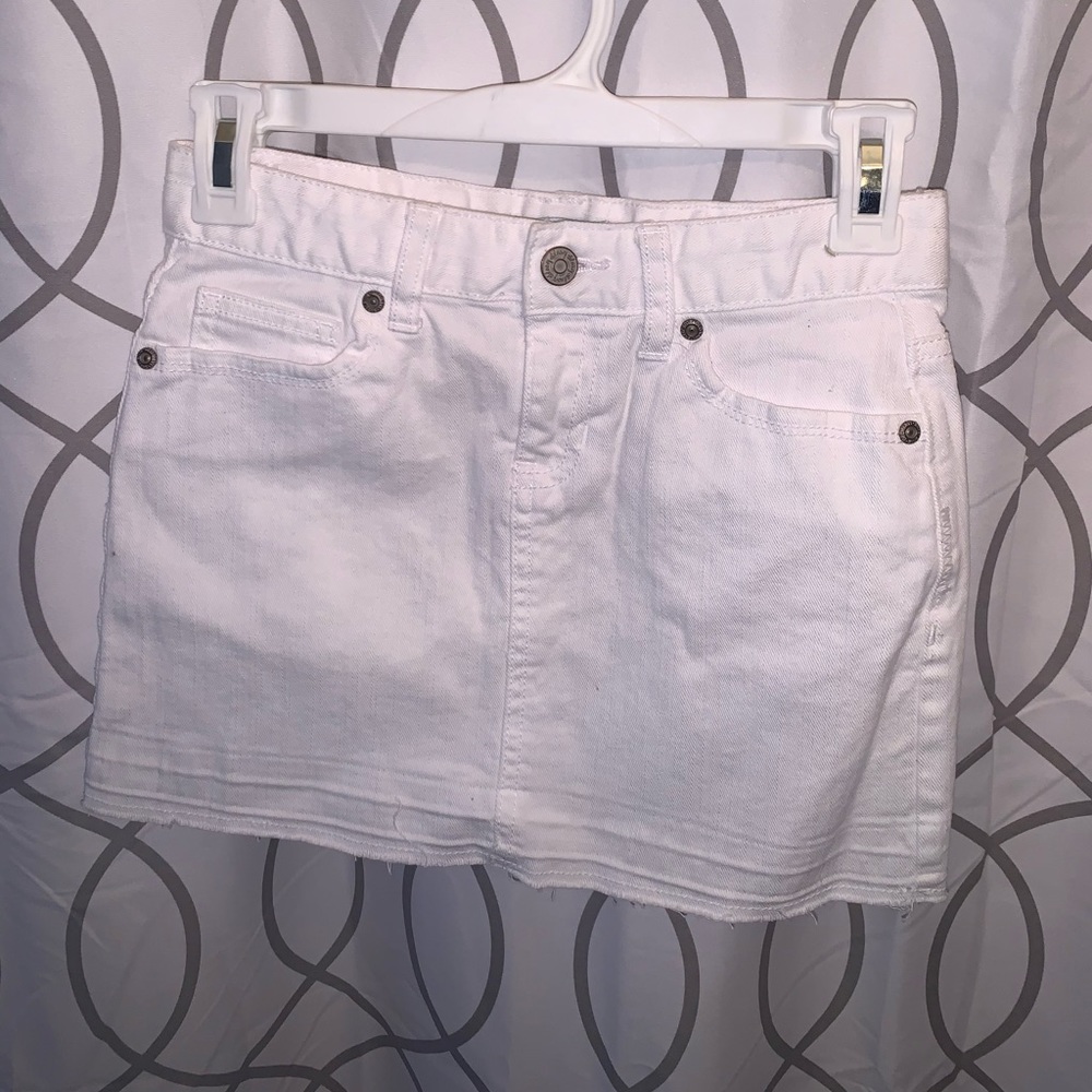 White Jean Skirt